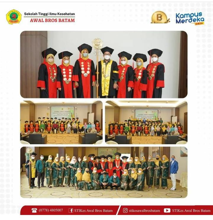 SIDANG SENAT TERBUKA STIKES AWAL BROS BATAM DALAM RANGKA WISUDA KE-X AHLI MADYA KEBIDANAN TAHUN AKADEMIK 2021/2022