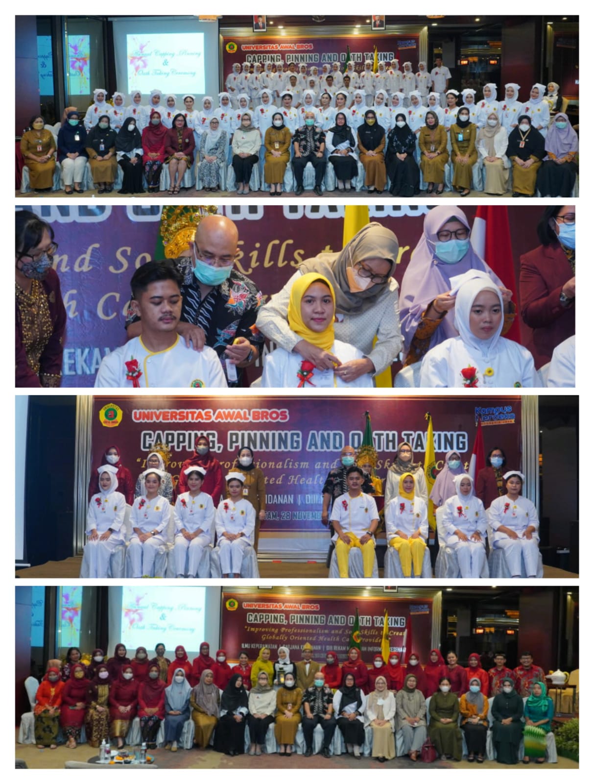 CAPPING, PINNING DAN OATH TAKING UNIVERSITAS AWAL BROS DI GRAND I HOTEL NAGOYA BATAM
