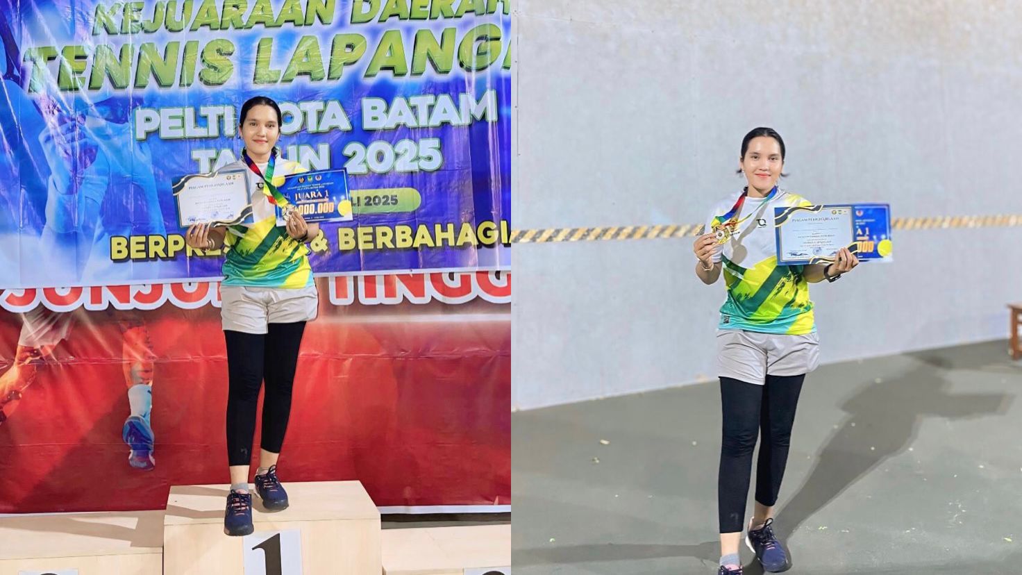 PRESTASI YANG DI RAIH OLEH MAHASISWA DALAM KEGIATAN KEJUARAAN TENIS LAPANGAN KOTA BATAM.