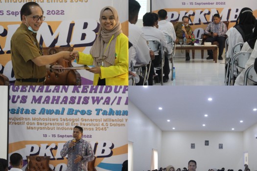 PENGENALAN KEHIDUPAN KAMPUS MAHASISWA BARU (PKKMB) HARI PERTAMA UNIVERSITAS AWAL BROS KAMPUS UTAMA (KU)