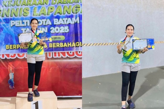PRESTASI YANG DI RAIH OLEH MAHASISWA DALAM KEGIATAN KEJUARAAN TENIS LAPANGAN KOTA BATAM.